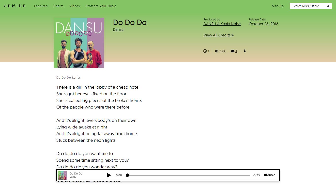 Dansu – Do Do Do Lyrics | Genius Lyrics